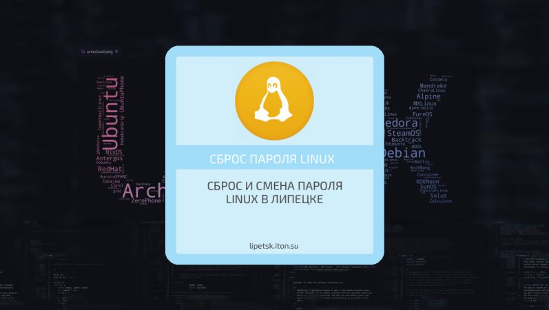 Сброс и смена пароля Linux в Липецке