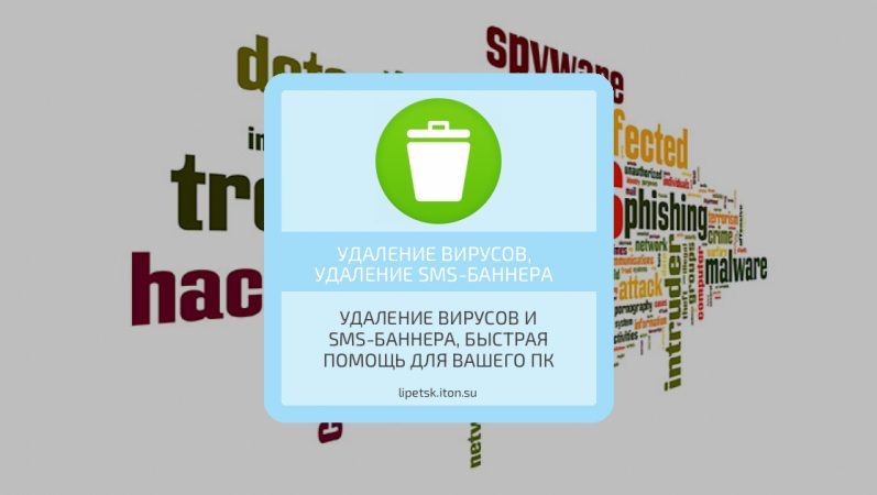 Удаление вирусов и SMS-баннера, быстрая помощь для вашего ПК в Липецке